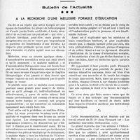 1002 - Page 967 - Partie professionnelle. Bulletin de l'Actualité. A la recherche d'une meilleure formule d’éducation