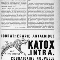 1020 - Page LV-985 - A travers l’officiel. Réponses des ministres aux questions des parlementaires. Les auto-vaccins peuvent être préparés par toute personne autorisée à cet effet par décret / Insaisissabilité des prestations