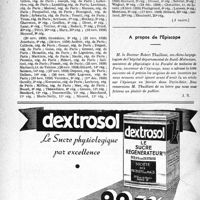 1023 - Page 988-LVIII - A travers l’officiel. Service de santé. Insaisissabilité des prestations. Un pharmacien devenu aveugle ne peut continuer à gérer son office / A propos de l’Episcope