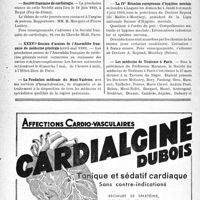 1037 - Page 1002-VIII - Dernières nouvelles. Parti social de la Santé publique / Société français de cardiologie / XXXVIe Session d’assises de l’Assemblée français de médecine générale / La Fondation médicale du Mont-Valérien / La IVe Réunion européenne d’hygiène mentale / Les médecins de Toulouse à Paris