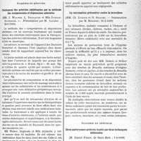 1054 - Page 1019 - Partie scientifique. L’actualité scientifique. Les Sociétés Savantes. Paris. Académie de médecine. Traitement des artérites oblitérantes par la méthode des compressions et dépressions alternées, (28-2-1939) / La vaccination préventive contre la brucellose, (21-2-1939) / Académie de chirurgie. Deux anévrysmes artériels traités par deux techniques différentes, (1-2-1939)