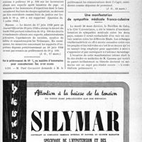 1070 - Page XLI-1035 - A travers l’officiel. Réponses des ministres aux questions des parlementaires. Le prélèvement de 10 % sur les honoraires d’expertise est supprimé depuis le 30 juin 1938 / Sur le prélèvement de 10 % en matière d’honoraires pour consultations des nourrissons / Une manifestation de sympathie médicale franco-cubaine