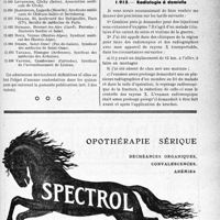 1072 - Page XLIII-1037 - A travers l’officiel. Ligue médicale de défense professionnelle, « Le Sou Médical » / Correspondance. Application des tarifs d’honoraires. Radiologie à domicile