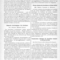 1111 - Page 1076 - Partie scientifique. L’actualité scientifique. Les Congrès. IXe congrès des sociétés des sciences médicales de l’Afrique du nord, (Oran, 3, 4 et 5 avril 1939). Les brucelloses en Afrique du Nord. L’identification des brucellas / diagnostic bactériologique des brucelloses, M. le Docteur Edouard Duffau / Formes cliniques des brucelloses en Afrique du Nord, MM. Maurice Parienté et Méchalis / Complications médicales des brucelloses humaines en Afrique du Nord, M. le Prof. Gillot et M. le Docteur Ch. Sarrouy / Brucelloses et chirurgie, MM. Costantini et Raynol