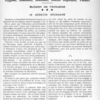 1116 - Page 1081 - Partie professionnelle. Bulletin de l’Actualité. Le médecin mélomane