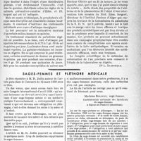 1132 - Page 1097 - Partie professionnelle. Bulletin de l’Actualité. La médecine coloniale. Le Ier Congrès scientifique de la médecine de colonisation / Sages-femmes et pléthore médicale