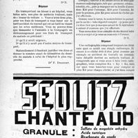 1139 - Page 1104-LXII - Correspondance. Application des tarifs d'honoraires. a) Accidents du Travail. Transport d'un blessé à l’hôpital / b) Assurances sociales. Une radiographie comprend le cliché à fournir au médecin traitant