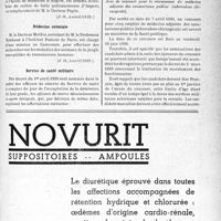 1158 - Page XIII-1121 - A travers l’officiel. Lutte anticancéreuse / Médecine coloniale / Service de santé militaire / Sanatoriums publics