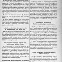 1184 - Page 1147 - Partie scientifique. L'actualité scientifique. Les Sociétés Savantes. Paris. Société de médecine de Paris, Séance du 10 février 1939. Gastrocolopexie dans les distensions gastriques avec ptose du gros intestin / De l’influence du champ électrique terrestre sur le corps humain isolé ou non isolé / Les indications opératoires de trente-trois hystérectomies vaginales récentes / Nouveaux cas de sténoses congénitales de l’oesophage. Société de médecine militaire français, (7-2-1939). Au sujet des améliorations aux locaux des infirmeries régimentaires / Désorientation en vol d’avion. Troubles intellectuels post-commotionnels / Psychose colibacillaire et collection purulente rétro-caeco-colique