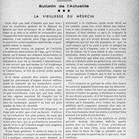 1190 - Page 1153 - Partie professionnelle. Bulletin de l’Actualité. La vieillesse du médecin
