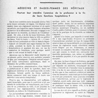1193 - Page 1156 - Partie professionnelle. Bulletin de l’Actualité. Le droit pour les médecins aux congés payés et a la semaine de quarante heures / Médecins et sages-femmes des hôpitaux. Peut-on leur interdire l’exercice de la profession à la fin de leurs fonctions hospitalières ?
