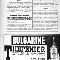 1215 - Page 1176-LXX - Correspondance. Application des tarifs d’honoraires. Accidents du travail. Visite dite «de contrôle» / Questions médico-militaires. Les médecins auxiliaires ne peuvent suivre les cours de perfectionnement. Promotion au grade de médecin sous-lieutenant