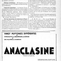 1224 - Page XI-1185 - Dernières nouvelles. Hôpitaux de Cannes / Faculté de médecine de Marseille / Hôpitaux de Bordeaux / Distinction honorifique / Prix des Associations des Industriels de France / Ligue français contre le cancer / U. M. F. I. A
