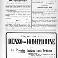 1263 - Page 1224-XLVI - Correspondance. Application des tarifs d’honoraires. a) Accidents du Travail. En cas de divergence pour une radiographie à effectuer / Violation du libre choix