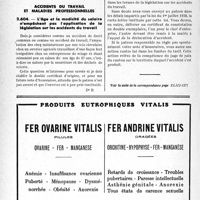 1275 - Page 1236-X - Correspondance. Application des tarifs d'honoraires. b) Assurances sociales. Soins spéciaux / Accidents du travail et maladies professionnelles. L’âge et la modicité du salaire n’empêchent pas l’application de la législation sur les accidents du travail