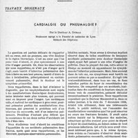 1278 - Page 1239 - Partie scientifique. Travaux originaux. Cardialgie ou pneumalgie ?, par le Docteur A. Dumas. Conditions d’apparition
