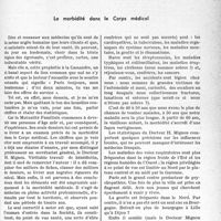1318 - Page 1275 - Partie professionnelle. Bulletin de l’Actualité. Chronique de la mutualité familiale. La morbidité dans le Corps médical