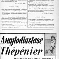 1338 - Page XIII-1295 - A travers l’officiel. Inspection départementale d’hygiène / Assurances sociales / Accidents du travail
