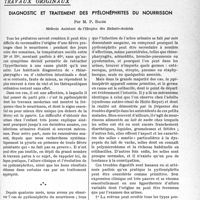 1342 - Page 1299 - Partie scientifique. Travaux originaux. diagnostic et traitement des pyélonéphrites du nourrisson, par M. P. Baize