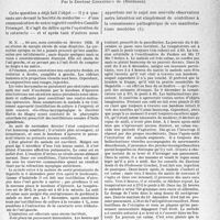 1350 - Page 1307 - Partie scientifique. Travaux originaux. Délire après opération de la cataracte, par le Docteur Ginestous