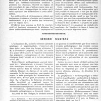 1355 - Page 1312 - Partie scientifique. Travaux originaux. Une nouvelle indication du régime lacté. Les entérocolites à flagellés, par le Docteur H. Gæhlinger / Béribéri nostras
