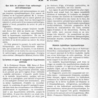 1358 - Page 1315 - Partie scientifique. L'actualité scientifique. La Presse. Que faire en présence d’une métrorragie post-ménopausique [(Montpellier Médical, février 1939)] / Les facteurs et signes de malignité de l’hypertension artérielle [(Journal Médical français, février 1939.)] / Néphrite typhoïdique hyperazotémique [(Rev. Médic. français d’Extrême-Orient, mai 1938.)] / Traitement des rétrécissements de l’oesophage consécutifs à l’absorption de lessive