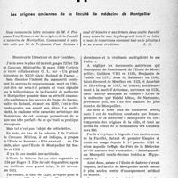 1382 - Page 1339 - Partie professionnelle. L’actualité professionnelle. Histoire de la médecine. Les origines anciennes de la Faculté de médecine de Montpellier