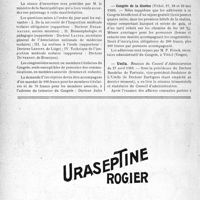 1401 - Page 1358-VIII - Dernières nouvelles. Oeuvre de préservation de l’enfance contre la tuberculose / Congrès international d’hygiène scolaire de langue français / Congrès de la diurèse / Umfla
