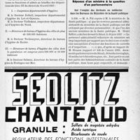 1406 - Page XIII-1363 - A travers l’officiel. Inspection départementale d’hygiène / Réponse d'un ministre à la question d’un parlementaire. Sur l’emploi des Docteurs en médecine dans les Bureaux du Ministère de la Santé publique