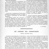 1423 - Page 1380 - Partie scientifique. Travaux originaux. La clinique au gout du jour. Une vésicule billaire douloureuse n’est pas nécessairement enflammée, d’après le Professeur agrégé Et. Chabrol. Contrairement a la cholécystite inflammatoire, la réaction vésiculaire simple indique le traitement médical / Les anémies des cirrhotiques, Docteur Alexandre Gefel