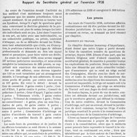 1442 - Page 1399 - Partie professionnelle. Bulletin de l’Actualité. Ligue de défense professionnelle, Le « Sou Médical ». Rapport du Secrétaire général sur l’exercice 1938
