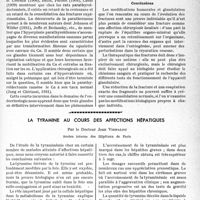 1488 - Page 1445 - Partie scientifique. Travaux originaux. Les modifications humorales et glandulaires au cours de l’évolution des fractures, par le Docteur J.-C. Pellet. La maladie amyloïde, par le Professeur Maurice Villaret / La tyramine au cours des affections hépatiques, par le Docteur Jean Vignalou