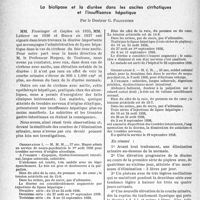 1503 - Page 1460 - Partie scientifique. L’actualité scientifique. Thérapeutique. La biolipase et la diurèse dans les ascites cirrhotiques et l'insuffisance hépatique