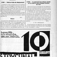 1524 - Page LXIII-1481 - Correspondance. Application du tarif des accidents du travail. La carte-lettre ne doit avoir aucun rapport avec un certificat initial / Visite et frais de déplacement / Le paiement par chèque postal est le mode le plus pratique reconnu de tous