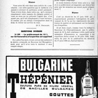 1525 - Page 1482-LXIV - Correspondance. Application du tarif des accidents du travail. Le paiement par chèque postal est le mode le plus pratique reconnu de tous / Questions diverses. Le prélèvement de 10 % sur les honoraires d'expertise est supprimé