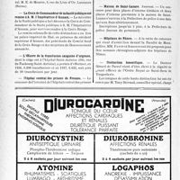 1537 - Page 1494-VIII - Dernières nouvelles. XIe Congrès de l’association des gynécologues et obstétriciens de langue français / La Croix de Commandeur de la Santé publique est remise à S. M. l’Impératrice d’Annam / L’Oeuvre de la transfusion sanguine d’urgence / Hôpital central des prisons de Fresnes / Hôpitaux de Lyon / Maison de Saint-Lazare / Hôpitaux de Nîmes / Distinction honorifique