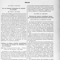 1562 - Page 1519 - Partie scientifique. L’actualité scientifique. Les Sociétés Savantes. Paris. Académie de médecine. Sur une demande d’autorisation de coloration des crevettes, (18-4-1939) / L’influence de quelques variations atmosphériques sur l’équilibre bio-chimique des tuberculeux en cure de montagne, (28-3-1939) / Académie de chirurgie. Traitement des retards de consolidation osseuse par l’hormonothérapie anté-hypophysaire intra-focale, (8-2-1939)