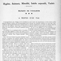 1566 - Page 1523 - Partie professionnelle. Bulletin de l’Actualité. A propos d’un film