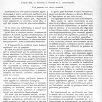 1614 - Page 1571 - Partie scientifique. Clinique médicale des enfants, (Hôpital des enfants-malades), Leçon du 4 février 1939 par le Professeur Nobécourt. La clinique au goût du jour. L’appendicite des vieillards n’est ni rare, ni exempte de gravité, d’après MM. H. Mondor, C. Oliver et G. Laurence. Les raisons de cette gravité [G. Fischer]
