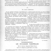 1615 - Page 1572 - Partie scientifique. Clinique médicale des enfants, (Hôpital des enfants-malades), Leçon du 4 février 1939 par le Professeur Nobécourt. La clinique au goût du jour. L’appendicite des vieillards n’est ni rare, ni exempte de gravité, d’après MM. H. Mondor, C. Oliver et G. Laurence. Les raisons de cette gravité [G. Fischer] / Ne jamais temporiser / Les psychoses puerpérales, par le Docteur Raymond-Michel Haas