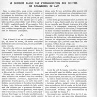 1636 - Page 1593 - Partie professionnelle. L’actualité professionnelle. Hygiène et puériculture. Le secours blanc par l’organisation des centres de donneuses de lait