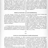 1681 - Page 1638 - Partie scientifique. Travaux originaux. Les eczémas professionnels, par le Professeur Gougerot. V, Eczéma professionnel par agents physiques / VI, Eczéma professionnels par pluri-sensibilisations / VII, L’arrêt du travail déclenchant l’eczéma professionnel