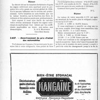 1717 - Page 1674-LXVIII - Correspondance. Fiscalité. Taxation du revenu global d’après las signes extérieurs / Amortissement du prix d’achat des automobiles