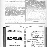 1719 - Page 1676-LXX - Correspondance. Fiscalité. Amortissement du prix d’achat des automobiles / Questions medico-militaires. Situation de l'officier honoraire