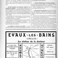 1729 - Page 1686-VIII - Dernières nouvelles. Erratum / Société français de recherches relatives à la transfusion sanguine / La médaille du Docteur Jean Hallé / Journée internationale d’aviation sanitaire / L’Exposition de la Sécurité