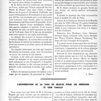 1737 - Page 1694 - Propos du jour. Hygiène universitaire [J. Noir] / L’exonération de la taxe de séjour pour les médecins et leur famille