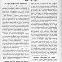 1750 - Page 1707 - Partie scientifique. L’actualité scientifique. La Presse. Les critères bactériologiques et biologiques du rhumatisme gonococcique [(Revue de Médecine, avril 1939.)] / Traitement des états nauséeux par ingestion de solutions salines de chlorure de sodium [(Le Médecin d’Alsace et de Lorraine, 1er avril 1939)] / Cardiopathie rhumatismale chez l’enfant