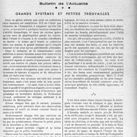 1756 - Page 1713 - Partie professionnelle. Bulletin de l’Actualité. Grands systèmes et petites trouvailles
