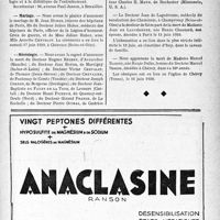 1788 - Page XI-1743 - Dernières nouvelles. La Société médicale de Passy / Ier Congrès international de biologie appliquée à l’éducation physique et aux sports / Mariage / Nécrologie [Docteurs Eugène Béchet, Jean Boyer, Victor Chevalet, Chevalier, Joseph Cornet, Jean Baptiste du Fayet de la Tour, Henri Ficheux, Giraud Franck, Pierre Guibal, Jean Lecaplain, Léon de Marchéna, Ed. Mettey, Elie Pécout, Louis Rabion, Fernand Renoux, Jean Willot, Albertin, Charles H. Mayo, Mmes Renée Chautard, Renée Dufée]