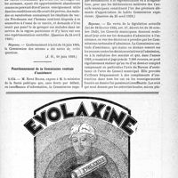 1790 - Page XIII-1745 - A travers l’officiel. Réponses des ministres aux questions des parlementaires. A propos de l’expérimentation du vaccin de Friedmann / Fonctionnement de la Commission centrale d’assistance